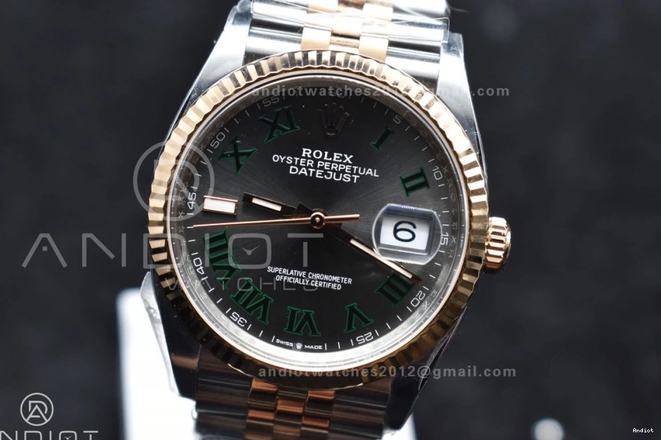 DateJust 126231 Jubilee Gray DIal Steel Edition Green SS Premium on Bracelet VR Roman 567 Marker RG 36 Clean Best 904L 1:1 0705